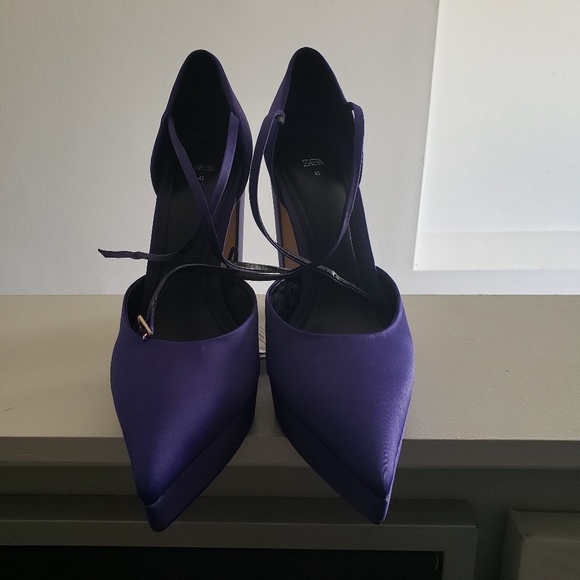 Zara Purple platform block heel - Picture 2 of 6